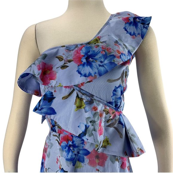 Willow & Clay 8 Dress NWT Floral One Shoulder Dress wd7434-3691 Party Wedding Sp - Picture 3 of 7